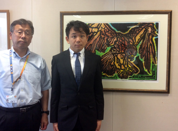 愛媛県美術館の館長さんにご挨拶に行きました。