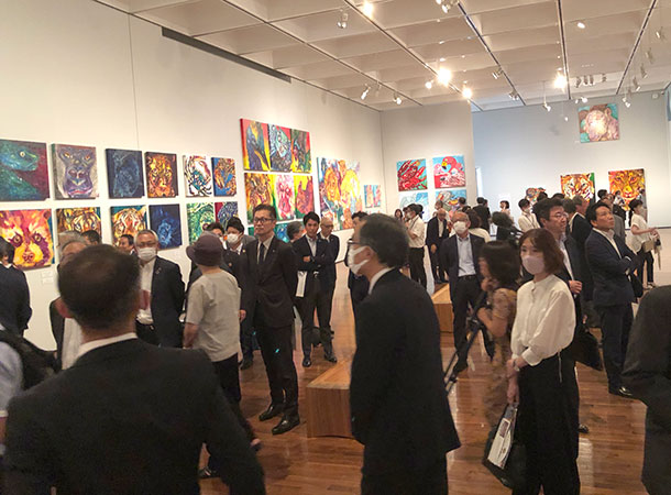 個展の開催式と特別鑑賞会をしました!!