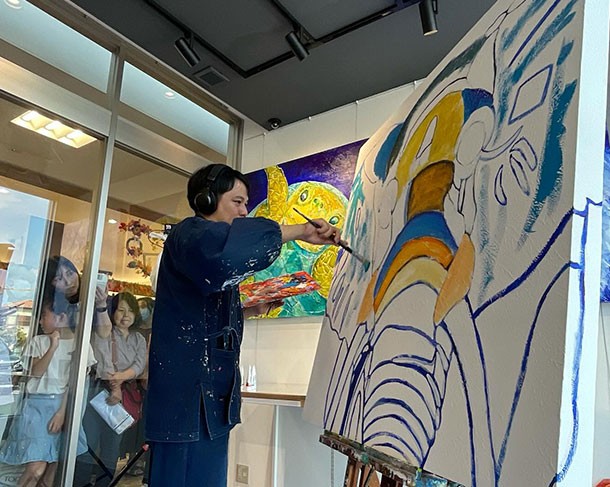 初めてライブペインティングに挑戦