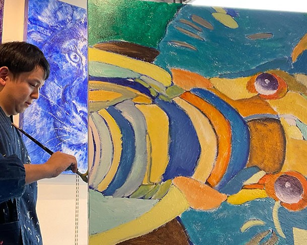 初めてライブペインティングに挑戦