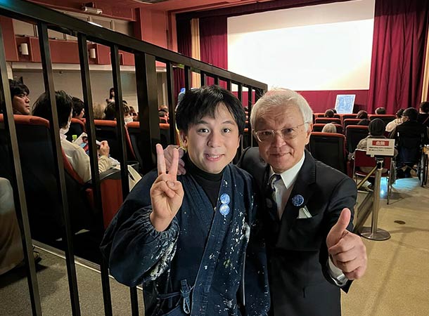 高松のホールソレイユで舞台挨拶