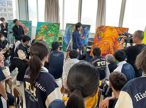 FC今治高等学校里山校で授業