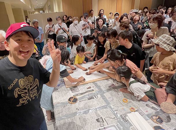 3連休とお盆は、マルとのライブドローイングからスタートです!!