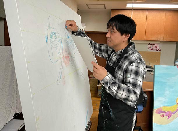 新しい作品の下絵