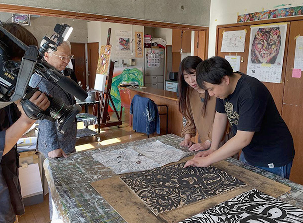 南海放送さんが取材に来ました。